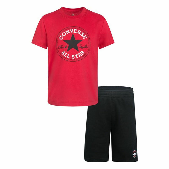 Set Sport pentru Copii Converse Core Tee Ft Short Negru Magenta