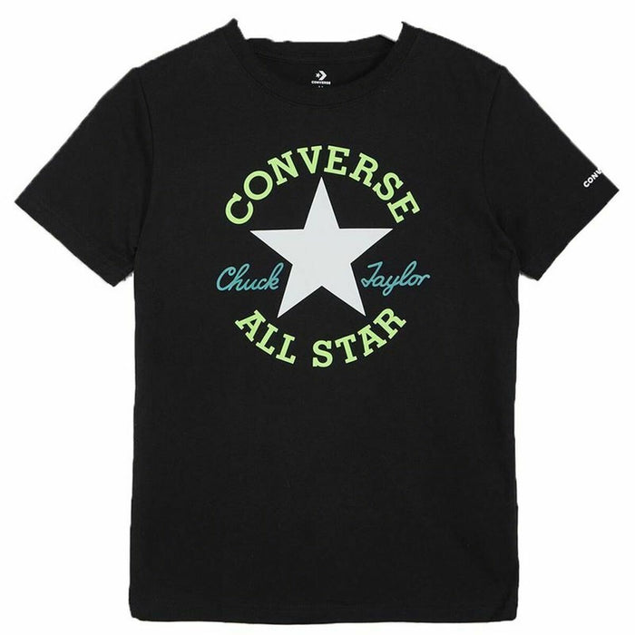 Tricou cu Mânecă Scurtă pentru Copii Converse Dissected Chuck Patch Dial Up Negru