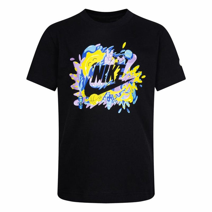 Tricou cu Mânecă Scurtă pentru Copii Nike Sport Splash Negru