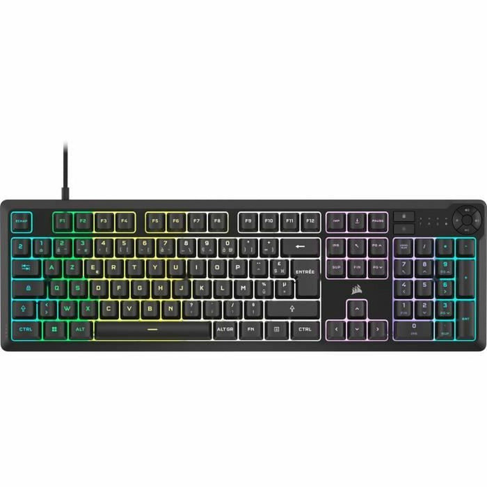 Tastatură Corsair K55 Core RGB Negru AZERTY