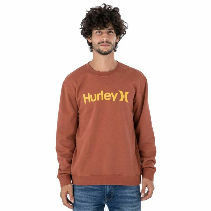 Hanorac fără Glugă Bărbați Hurley One&Only Solid Maro