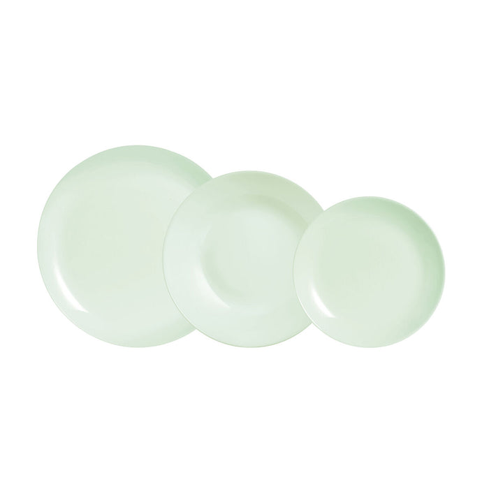 Set de Veselă Luminarc Diwali Paradise Verde Sticlă 12 Piese