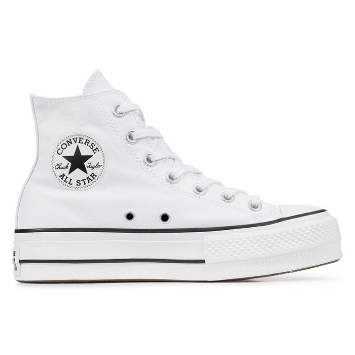 Adidași Casual Femei Converse All Star Platform High Top Alb