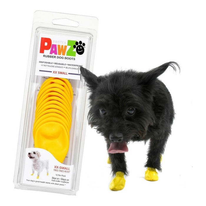 Cizme Pawz Câine 12 Unități Galben Mărimea XXS