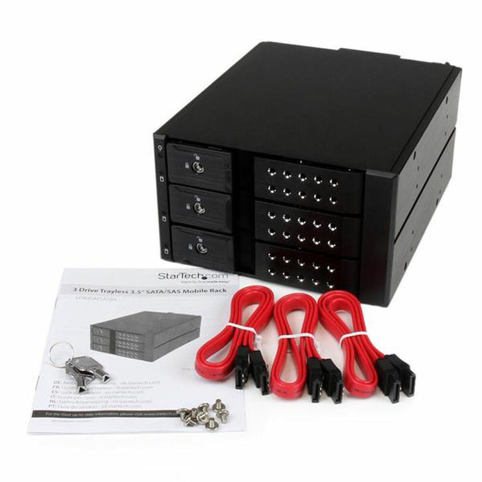 Rack Startech HSB3SATSASBA Negru 3,5" Portabil