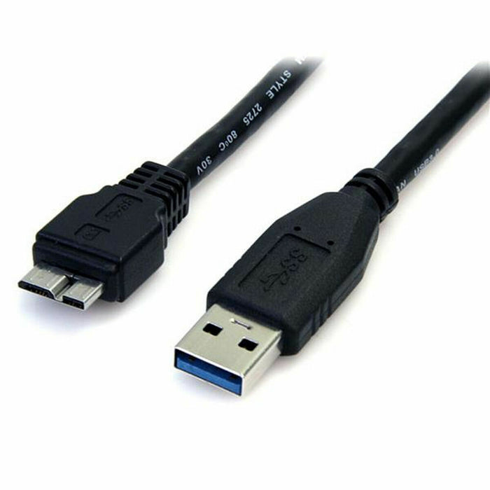 Cablu USB la Micro USB Startech USB3AUB50CMB Negru