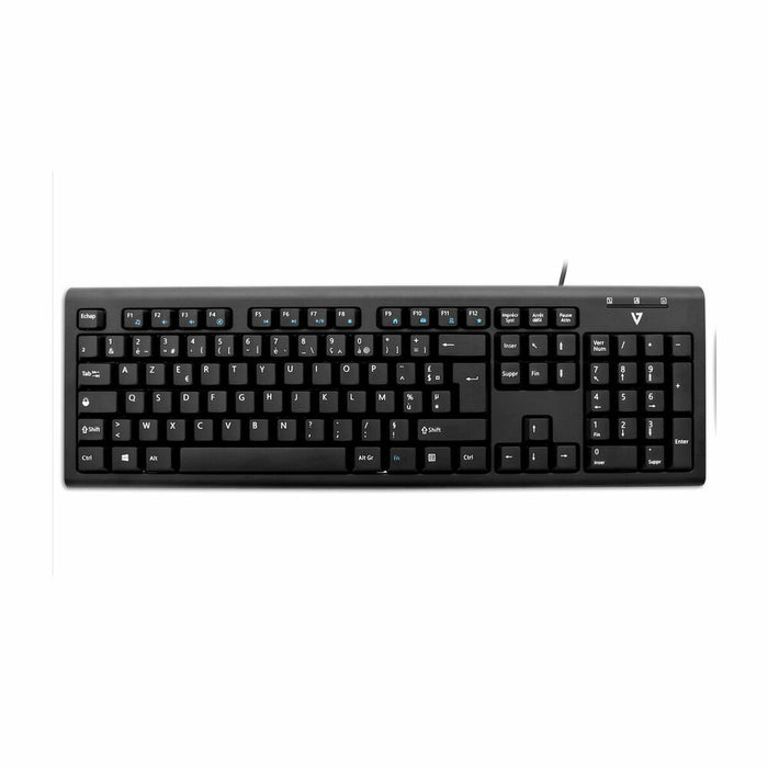 Tastatură V7 KU200FR Negru Franceză AZERTY