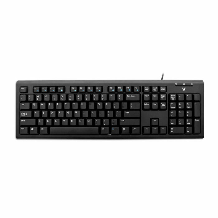 Tastatură V7 KU200US Negru Multicolor QWERTY Qwerty US