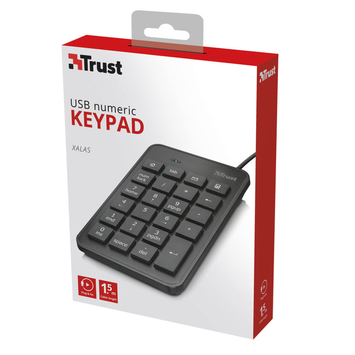 Tastatură numerică Trust 22221 Negru