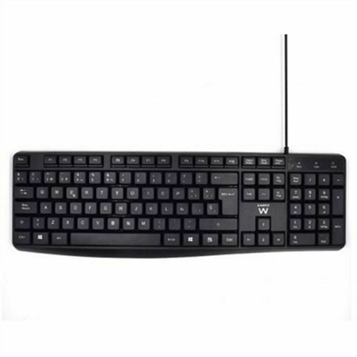 Tastatură Ewent EW3001 Negru Qwerty Spaniolă