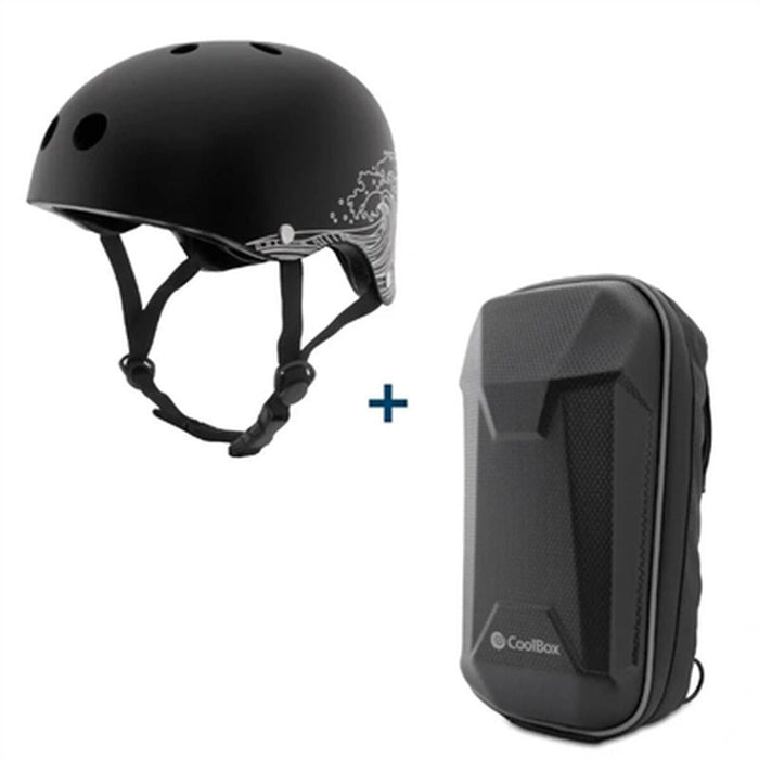 Cască pentru Trotinetă Electrică CoolBox COO-CASC01-BAG Negru 57-61 cm