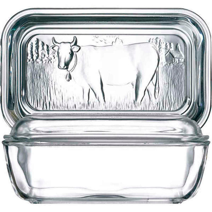 Vas pentru unt Luminarc Vaca Alb Sticlă (17 x 7 cm)