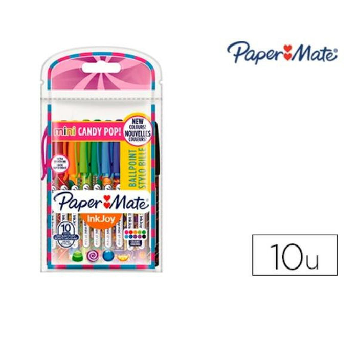 Stilou cu cerneală lichidă Paper Mate 2022692 Mov Multicolor (10 Unități)