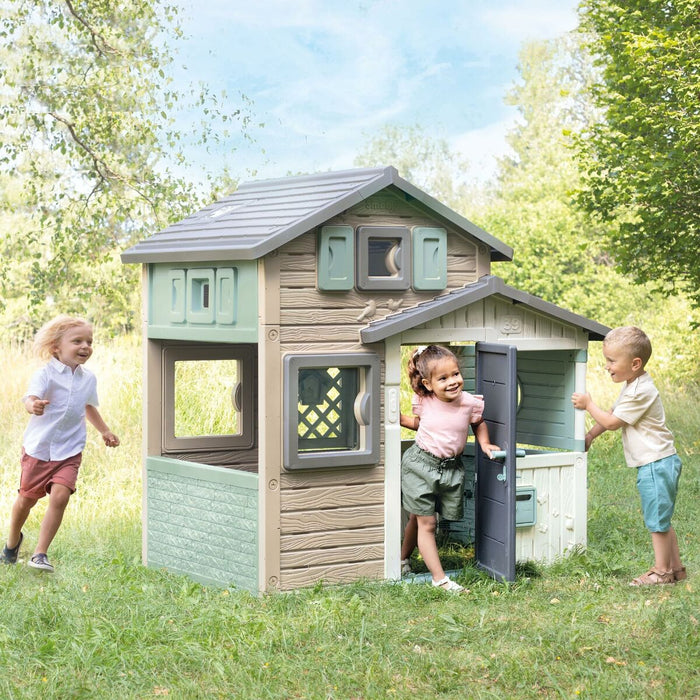 Casă pentru Copii de Joacă Smoby GREEN EVO FRIENDS HOUSE 175,4 x 114,3 x 162 cm