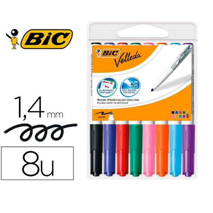 Marker pentru tablă albă Bic 503844 Multicolor 8 Piese