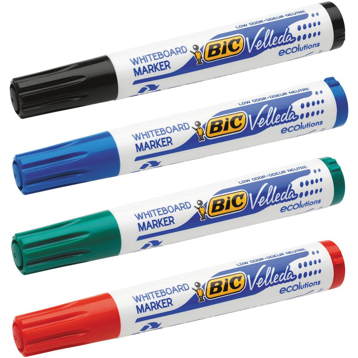 Marker pentru tablă albă Bic Velleda 4 Unități Alb (5 Piese) (4 Unități)