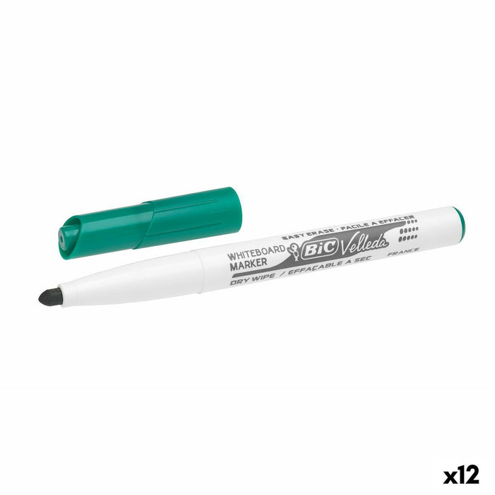 Carioci Bic Pocket 1741 Tablă albă Rotundă Verde (12 Unități)