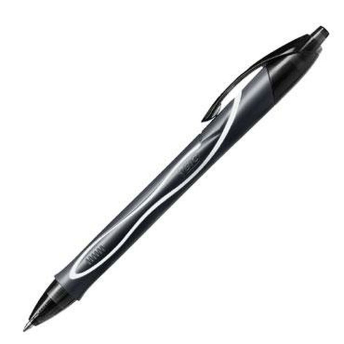 Stilou cu cerneală lichidă Bic Gel-ocity Quick Dry Negru 0,3 mm (12 Piese)