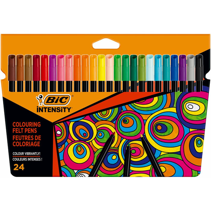 Set de Carioci Bic 978035 Negru Multicolor (24 Piese)
