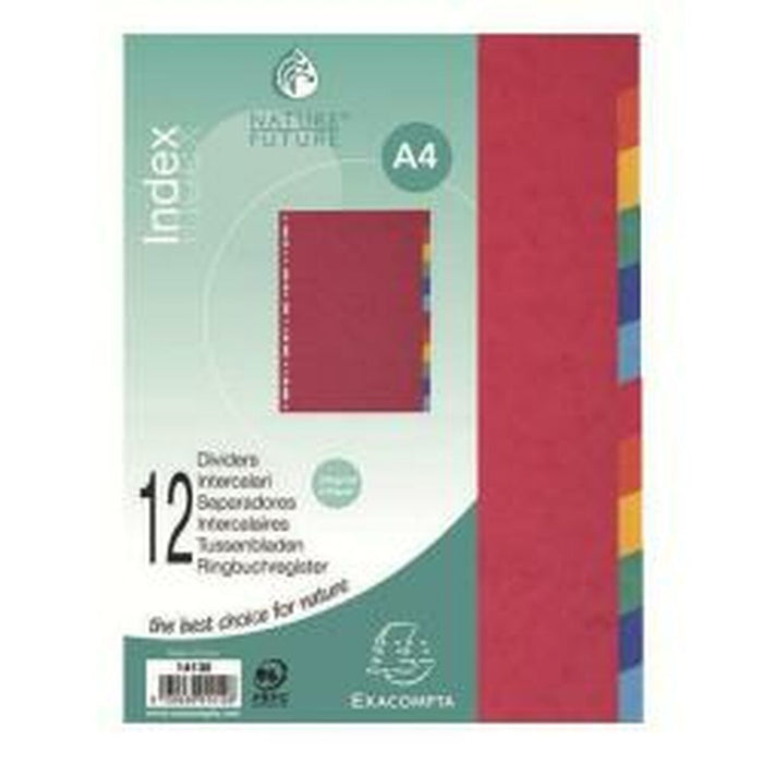 Separatoare Exacompta 1412E Mucavale Multicolor (12 Unități)