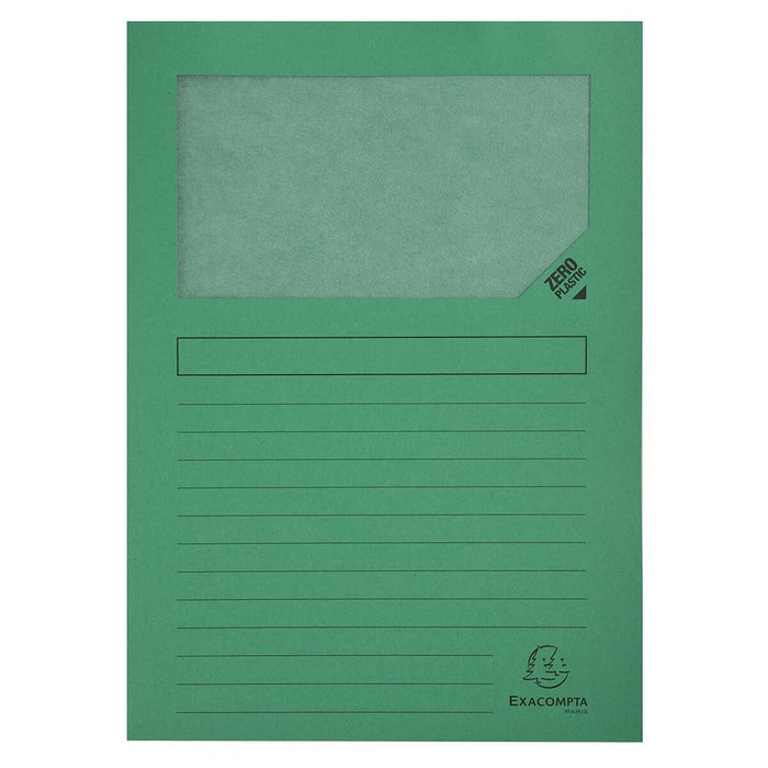 Sertar de îndosariere Exacompta Forever Fereastră transparentă Verde A4 100 Piese
