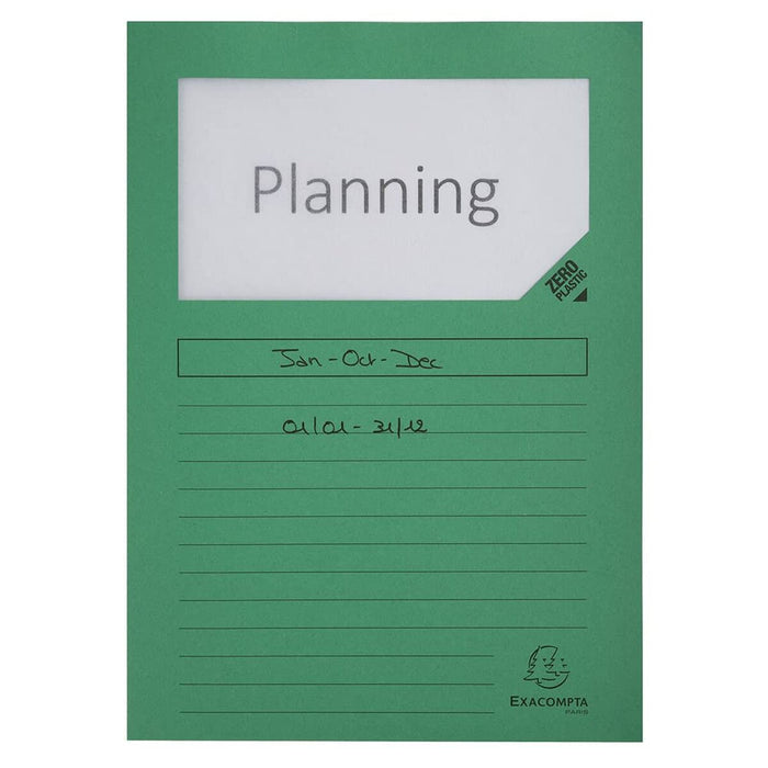 Sertar de îndosariere Exacompta Forever Fereastră transparentă Verde A4 100 Piese