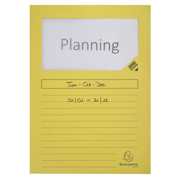 Sertar de îndosariere Exacompta Forever Fereastră transparentă Galben A4 100 Piese