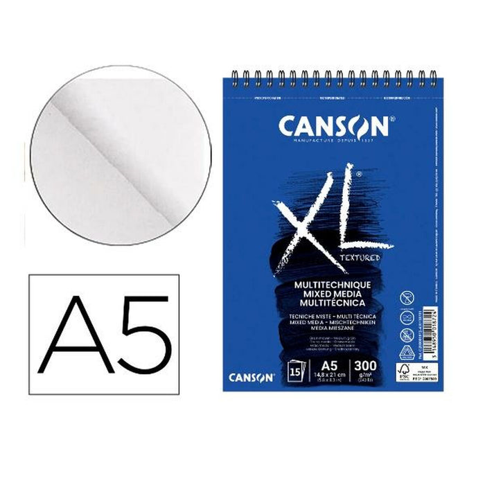 Bloc de schițe Canson C200001872 Albastru A5 Hârtie 30 Frunze
