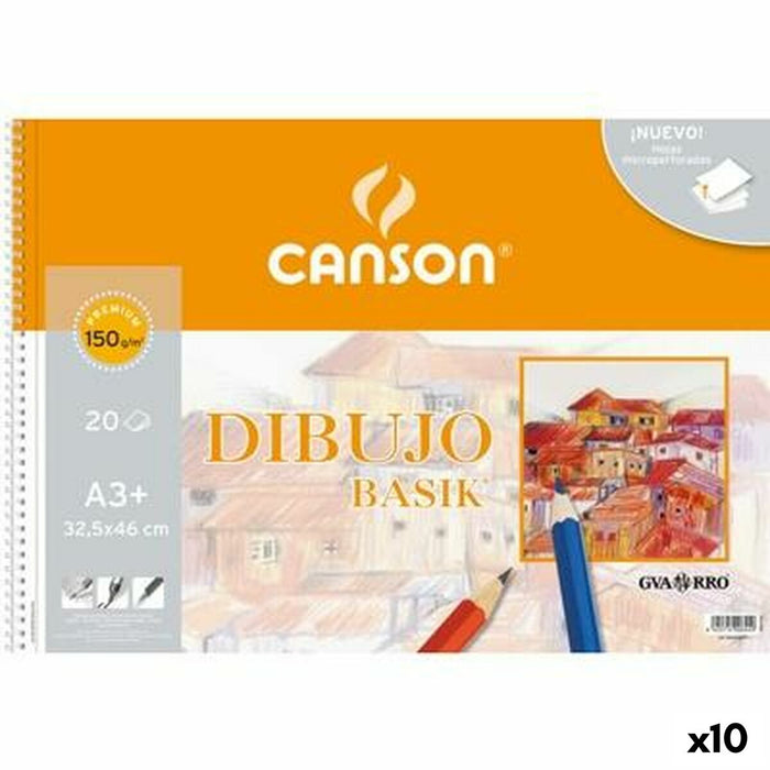 Bloc de schițe Canson Basik Micro perforat 20 Frunze A3 (10 Unități)