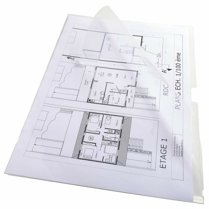Dosar Exacompta Mapă pentru Documente 10 Unități Transparent A3