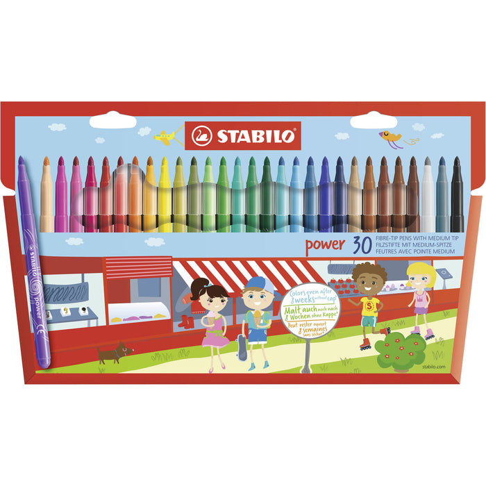 Set de Carioci Stabilo power Multicolor 30 Piese