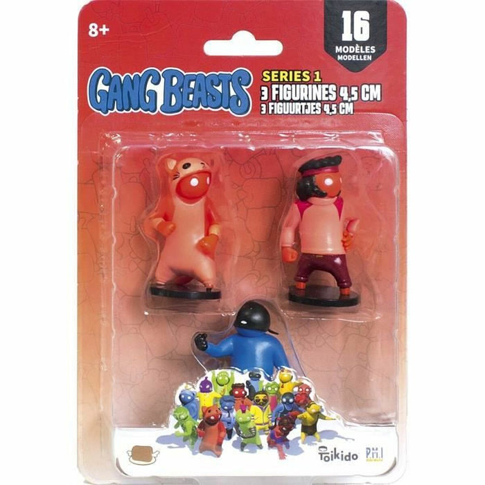 Figurine de Acțiune Lansay Gang Beasts Lot #4 3 Piese 4,5 cm