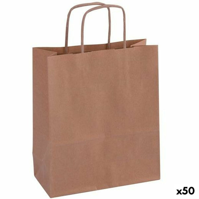Genți/saci Apli Kraft Hârtie Maro 50 Piese 120 g/m² 18 x 8 x 21 cm