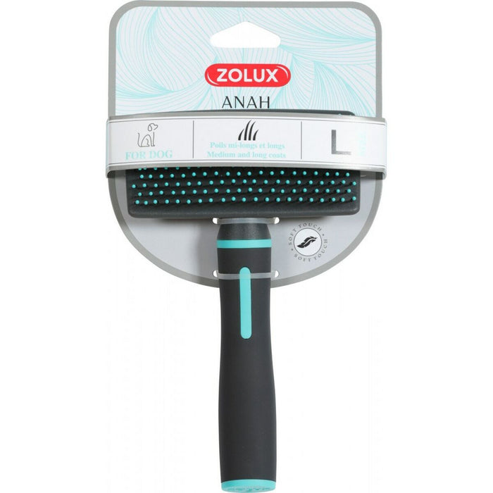 Perie Pentru Câini Zolux Anah Mare Moale Multicolor Turquoise