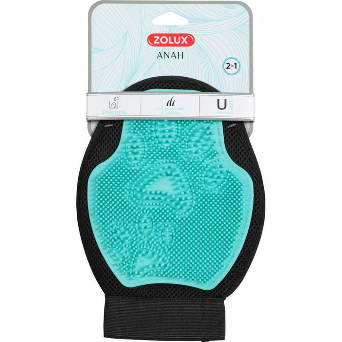 Perie Pentru Câini Zolux 470837 Mănuși Negru Multicolor Negru/Albastru