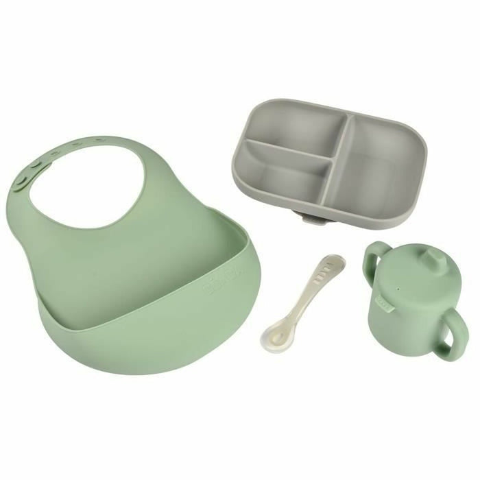 Set de Veselă Béaba Verde 4 Piese Silicon