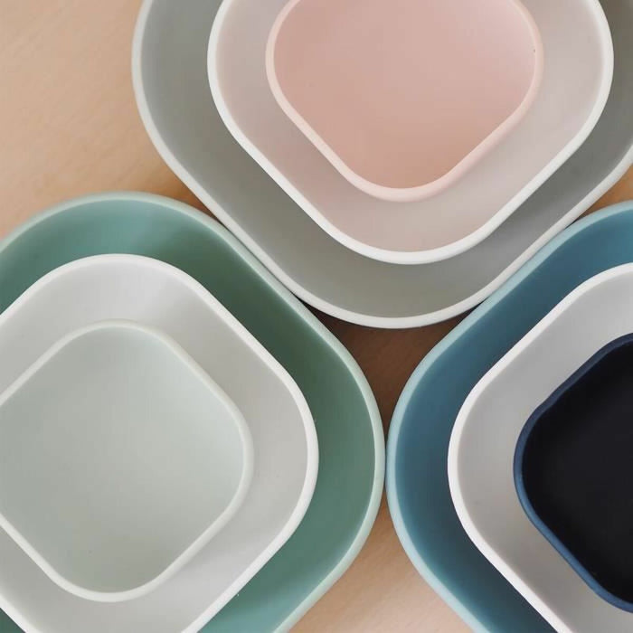 Set de recipiente pentru mâncare de bebe Béaba 3 Piese Silicon Verde