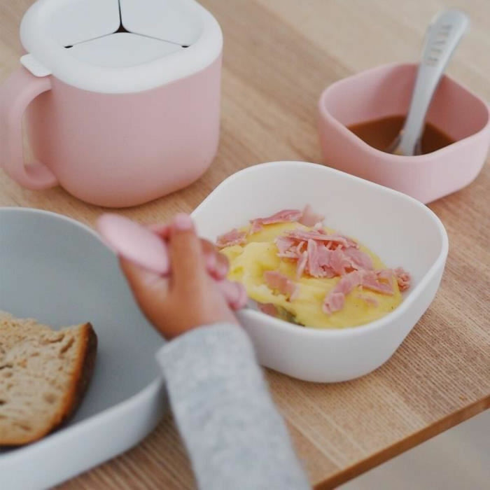 Set de recipiente pentru mâncare de bebe Béaba 3 Piese Silicon Roz
