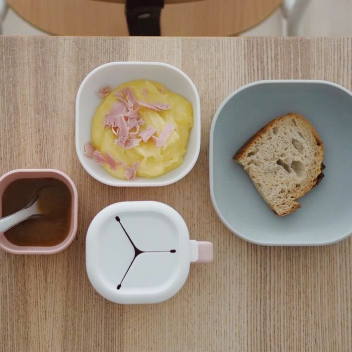 Set de recipiente pentru mâncare de bebe Béaba 3 Piese Silicon Roz