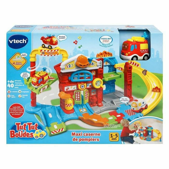 Set de Jucării cu Vehicule Vtech Maxi Fire Station cu sunet (FR)