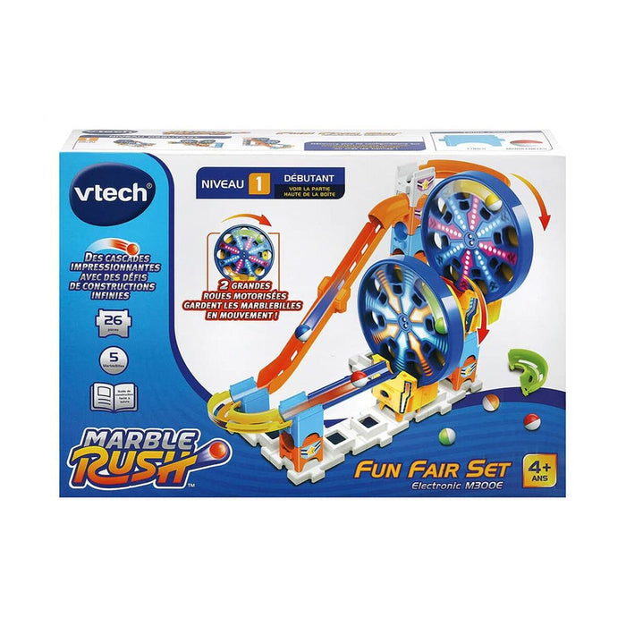 Set de bile Vtech Marble Rush - Expansion Kit Electronic - Fun Fair Set Circuit 26 Piese Pistă cu Rampe + 4 Ani