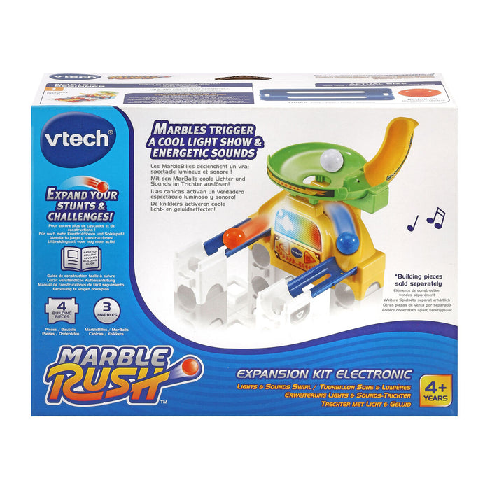 Set de bile Vtech Marble Rush - Expansion Kit Electronic - Trechter Circuit 4 Piese Pistă cu Rampe + 4 Ani