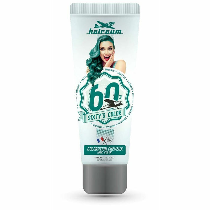 Pusiau laikinas dažas Hairgum Sixty's Color Verde Smarald (60 ml)