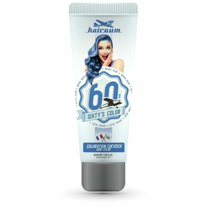 Pusiau laikinas dažas Hairgum Sixty's Color royal blue (60 ml)