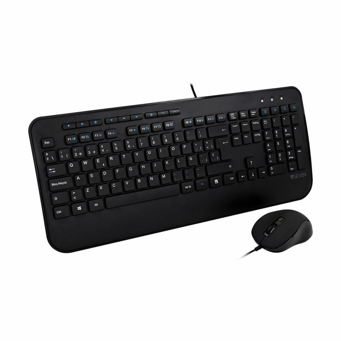 Tastatură și Mouse V7 CKU300ES Spaniolă QWERTY