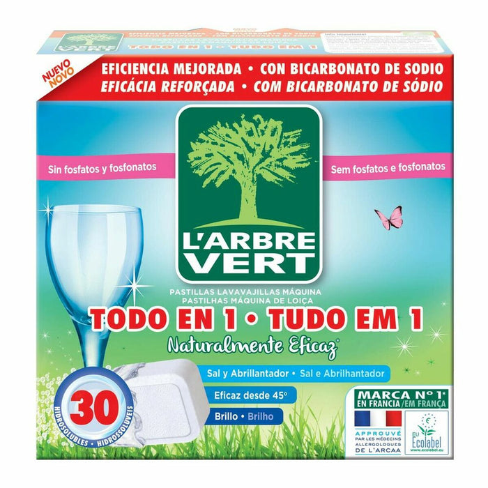 Pastile pentru Mașina de spălat vase L'Arbre Vert 3450601030772 (30 uds)