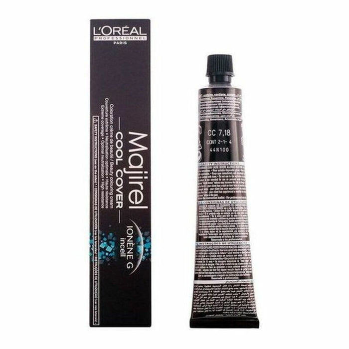 Vopsea Permanentă Majirel Cool-Cover L'Oreal Professionnel Paris LMCC718 Nº 7,18 50 ml