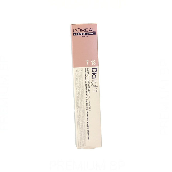 Vopsea Permanentă L'Oreal Professionnel Paris Dia Light Nº 7,18 Fără amoniac 50 ml