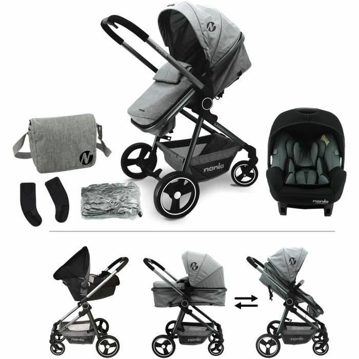 Cărucior de plimbat bebe Nania Gri