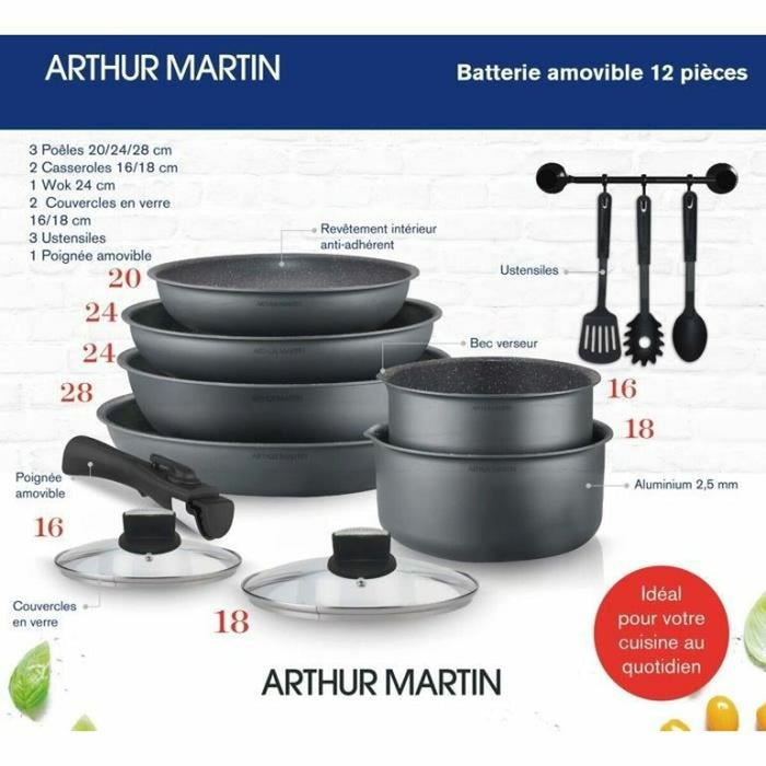 Vase de Gătit Arthur Martin   12 Piese